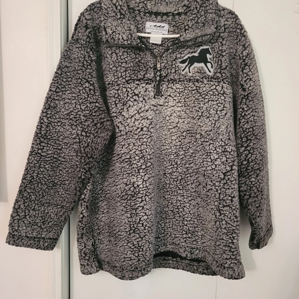 Women's Gray Sherpa Pullover by Simply Southern - Picture 1 of 3
